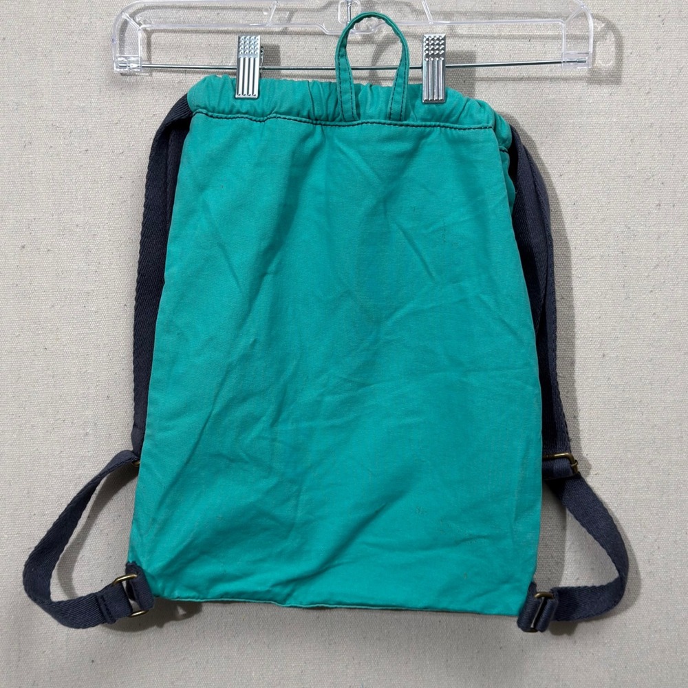 Life is Good Backpack Women OS Teal Green Drawstring Daisy Canvas Cinch Bag - Picture 9 of 14